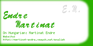 endre martinat business card